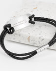 Personalised Men's Anchor Statement Leather Bracelet
