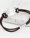 Personalised Men's Infinity Statement Leather Bracelet