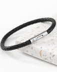 Personalised Men's Celtic Trinity Capsule Leather Bracelet