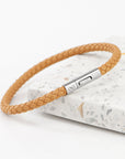 Personalised Men's Infinity Capsule Leather Bracelet