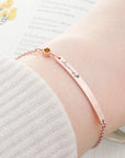 Personalised Birth Flower Swarovski Crystal Rose Gold Bracelet