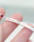 Personalised Silver Birth Flower Swarovski Crystal Bracelet