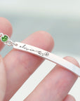 Personalised Silver Birth Flower Swarovski Crystal Bracelet