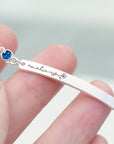 Personalised Silver Birth Flower Swarovski Crystal Bracelet