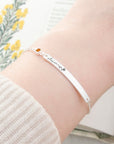 Personalised Silver Birth Flower Swarovski Crystal Bracelet