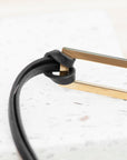 Personalised Men's Shoreditch Gold Bar Black Leather Bracelet