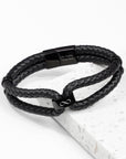 Personalised Men's Infinity Dual Leather Bracelet