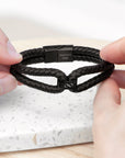 Personalised Men's Infinity Dual Leather Bracelet