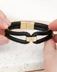 Personalised Men's Infinity Dual Leather Bracelet