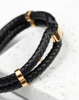Personalised Men's Infinity Dual Leather Bracelet