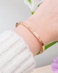 Personalised Rose Gold Affirmation Bangle Bracelet