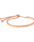 Personalised Rose Gold Affirmation Bangle Bracelet