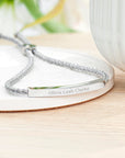 Personalised Silver Identity Rope Bracelet