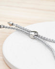 Personalised Silver Identity Rope Bracelet
