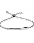 Personalised Silver Identity Rope Bracelet