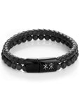 Personalised Men’s Black Rune Duo Bracelet