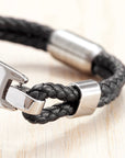 Personalised Men's Leather ID Bracelet