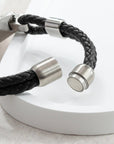 Personalised Men's Leather ID Bracelet