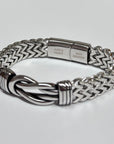 Personalised Men's Woven Stainless Steel Infinity Knot Bracelet