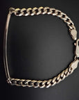 Personalised Child's Sterling Silver Chain and Link Bracelet