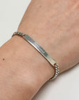 Personalised Child's Sterling Silver Chain and Link Bracelet