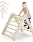 MAMOI® Triangle descalade interieur pour enfant, Mur escalade intérieur en bois pour bebe à partir de 1/2/3 an, Motricité libre montessori-0