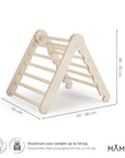 MAMOI® Triangle descalade interieur pour enfant, Mur escalade intérieur en bois pour bebe à partir de 1/2/3 an, Motricité libre montessori-1