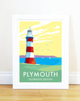 Plymouth Vintage Seaside Travel Poster Print