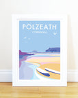 Polzeath Vintage Seaside Travel Poster Print