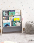 MAMOI® Libreria verticale per bambini, Porta libri in legno naturale, Scaffale librerie bambino, Mobile bambini montessoriana design moderno scandinavo-4