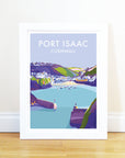 Port Isaac Vintage Travel Poster Print