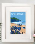 Vintage Travel Poster Putsborough North Devon
