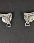 Silver Steed Silver Saddle Stud Earrings