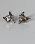 Silver Steed Fox Head Stud Earrings