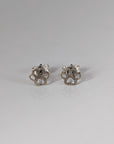 Silver Steed Silver Dog Paws 1 Stud Earrings