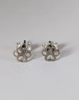 Silver Steed Silver Dog Paws 1 Stud Earrings