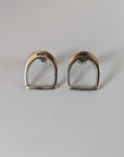 Silver Steed Stirrup Stud Earrings