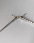 Silver Steed Long Hoof Nail Stud Earrings