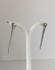 Silver Steed Long Hoof Nail Stud Earrings