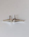 Silver Steed Short Hoof Nail Stud Earrings