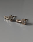 Silver Steed Key Stud Earrings