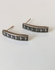 Silver Steed Greek Motive Stud Earrings