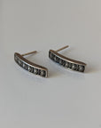 Silver Steed Greek Motive Stud Earrings