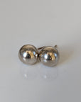 Silver Steed Large Balls Stud Earrings