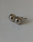 Silver Steed Large Balls Stud Earrings