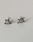 Silver Steed Turtle Stud Earrings