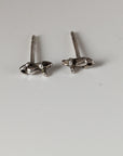 Silver Steed Mouse Stud Earrings