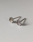 Silver Steed Pansy Stud Earrings