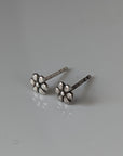 Silver Steed Margaret Flower Stud Earrings