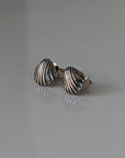 Silver Steed Shell Stud Earrings